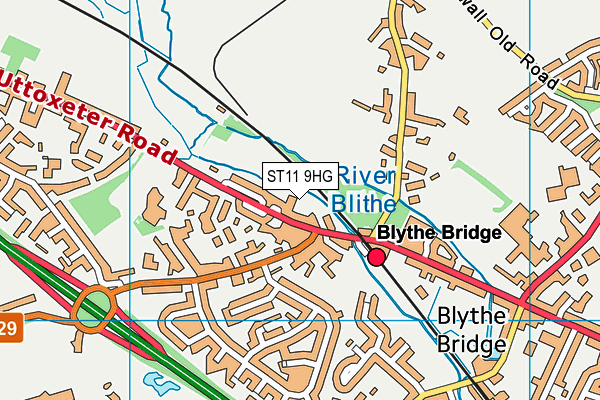 ST11 9HG map - OS VectorMap District (Ordnance Survey) ST11 9HG map - OS VectorMap District (Ordnance Survey)