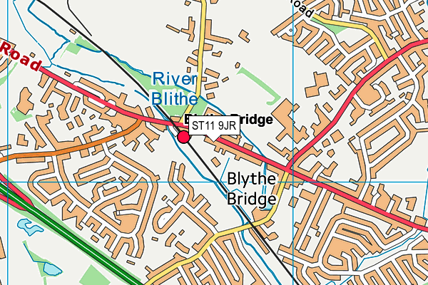 ST11 9JR map - OS VectorMap District (Ordnance Survey) ST11 9JR map - OS VectorMap District (Ordnance Survey)