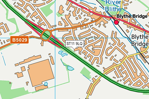 ST11 9LQ map - OS VectorMap District (Ordnance Survey) ST11 9LQ map - OS VectorMap District (Ordnance Survey)