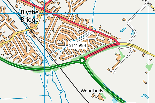 ST11 9NH map - OS VectorMap District (Ordnance Survey) ST11 9NH map - OS VectorMap District (Ordnance Survey)