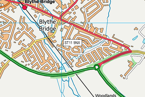 ST11 9NX map - OS VectorMap District (Ordnance Survey) ST11 9NX map - OS VectorMap District (Ordnance Survey)
