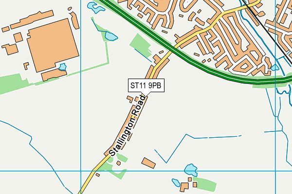 ST11 9PB map - OS VectorMap District (Ordnance Survey) ST11 9PB map - OS VectorMap District (Ordnance Survey)