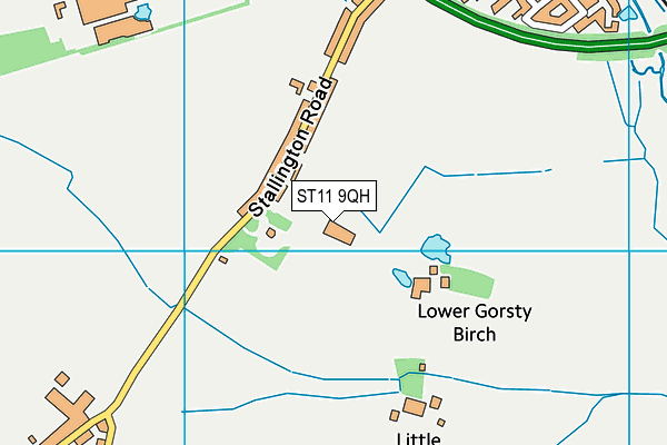 ST11 9QH map - OS VectorMap District (Ordnance Survey) ST11 9QH map - OS VectorMap District (Ordnance Survey)