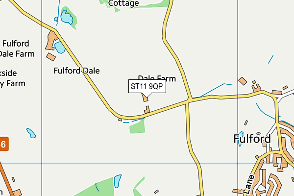 ST11 9QP map - OS VectorMap District (Ordnance Survey) ST11 9QP map - OS VectorMap District (Ordnance Survey)