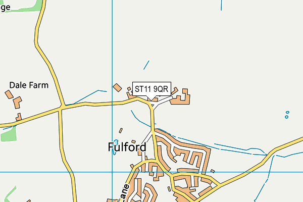 ST11 9QR map - OS VectorMap District (Ordnance Survey) ST11 9QR map - OS VectorMap District (Ordnance Survey)