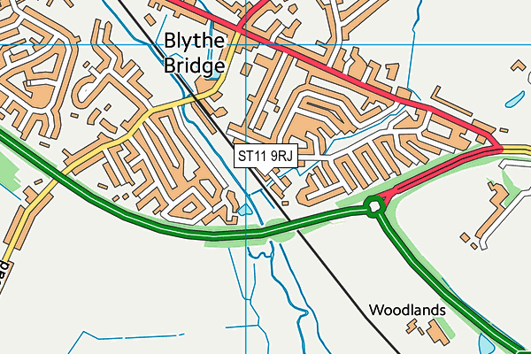 ST11 9RJ map - OS VectorMap District (Ordnance Survey) ST11 9RJ map - OS VectorMap District (Ordnance Survey)