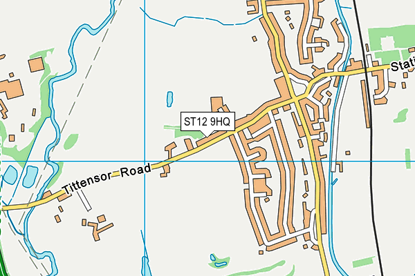 ST12 9HQ map - OS VectorMap District (Ordnance Survey) ST12 9HQ map - OS VectorMap District (Ordnance Survey)