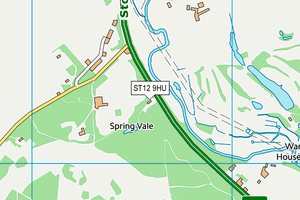 ST12 9HU map - OS VectorMap District (Ordnance Survey) ST12 9HU map - OS VectorMap District (Ordnance Survey)