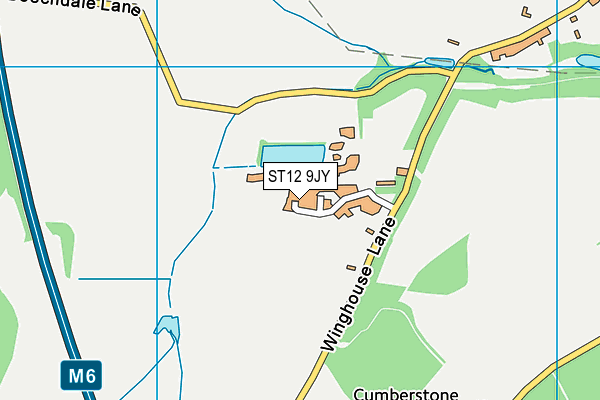 ST12 9JY map - OS VectorMap District (Ordnance Survey) ST12 9JY map - OS VectorMap District (Ordnance Survey)