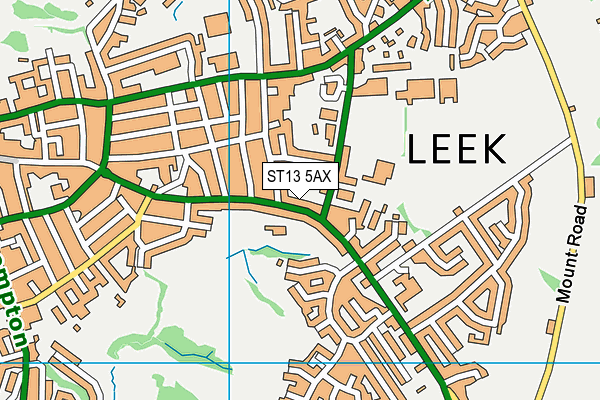ST13 5AX map - OS VectorMap District (Ordnance Survey) ST13 5AX map - OS VectorMap District (Ordnance Survey)