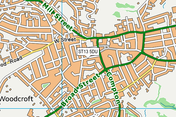 ST13 5DU map - OS VectorMap District (Ordnance Survey) ST13 5DU map - OS VectorMap District (Ordnance Survey)