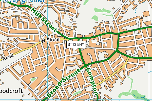 ST13 5HY map - OS VectorMap District (Ordnance Survey) ST13 5HY map - OS VectorMap District (Ordnance Survey)