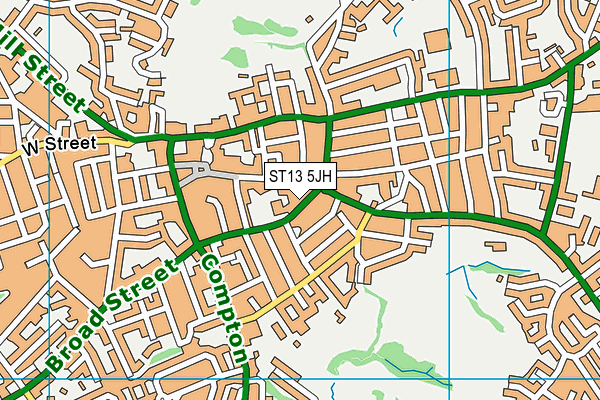 ST13 5JH map - OS VectorMap District (Ordnance Survey) ST13 5JH map - OS VectorMap District (Ordnance Survey)