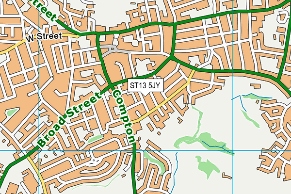 ST13 5JY map - OS VectorMap District (Ordnance Survey) ST13 5JY map - OS VectorMap District (Ordnance Survey)