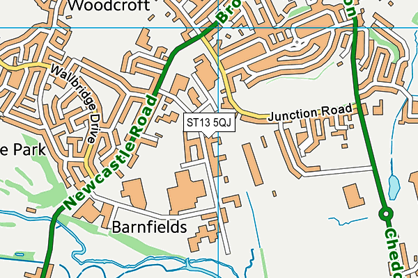 ST13 5QJ map - OS VectorMap District (Ordnance Survey) ST13 5QJ map - OS VectorMap District (Ordnance Survey)