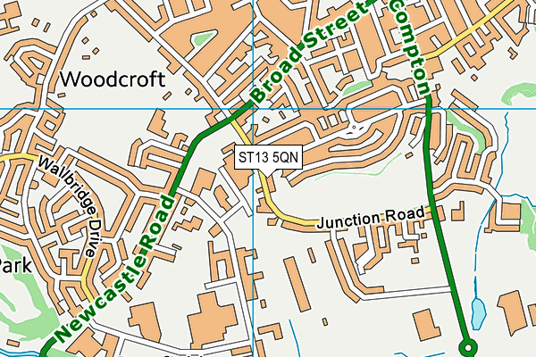 ST13 5QN map - OS VectorMap District (Ordnance Survey) ST13 5QN map - OS VectorMap District (Ordnance Survey)