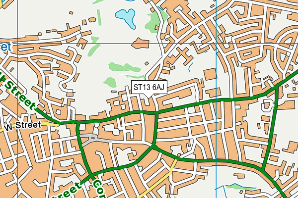 ST13 6AJ map - OS VectorMap District (Ordnance Survey) ST13 6AJ map - OS VectorMap District (Ordnance Survey)