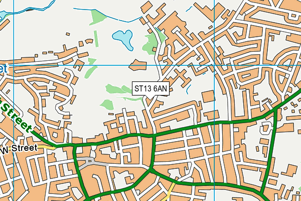 ST13 6AN map - OS VectorMap District (Ordnance Survey) ST13 6AN map - OS VectorMap District (Ordnance Survey)