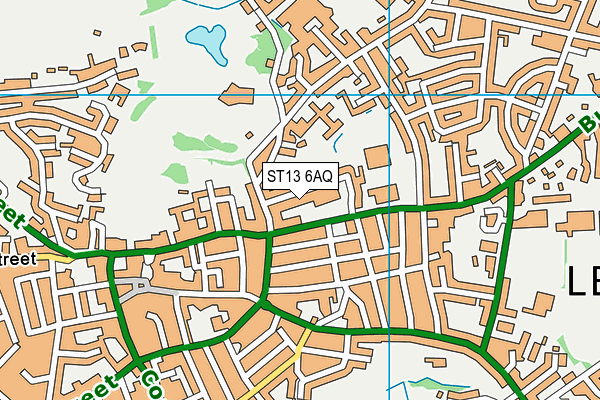 ST13 6AQ map - OS VectorMap District (Ordnance Survey) ST13 6AQ map - OS VectorMap District (Ordnance Survey)