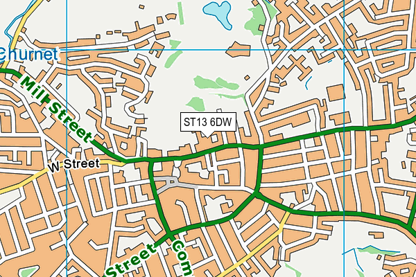 ST13 6DW map - OS VectorMap District (Ordnance Survey) ST13 6DW map - OS VectorMap District (Ordnance Survey)