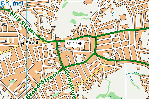 ST13 6HN map - OS VectorMap District (Ordnance Survey) ST13 6HN map - OS VectorMap District (Ordnance Survey)