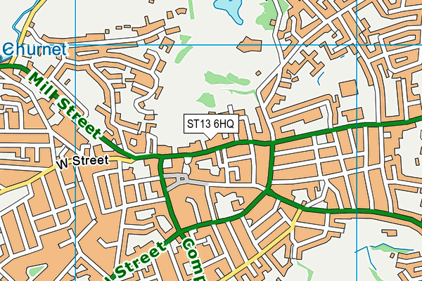ST13 6HQ map - OS VectorMap District (Ordnance Survey) ST13 6HQ map - OS VectorMap District (Ordnance Survey)