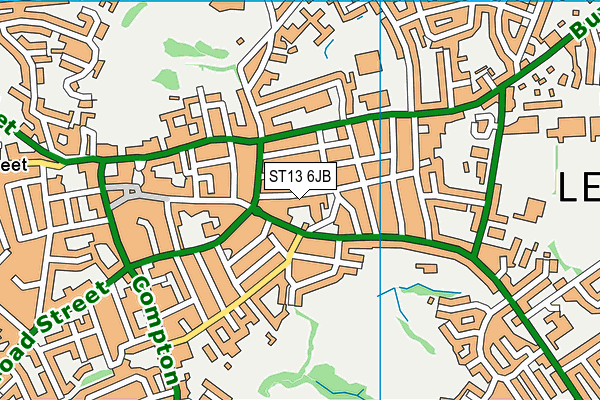 ST13 6JB map - OS VectorMap District (Ordnance Survey) ST13 6JB map - OS VectorMap District (Ordnance Survey)