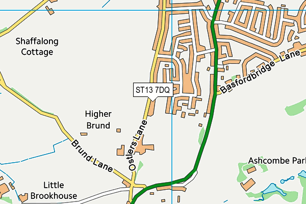 ST13 7DQ map - OS VectorMap District (Ordnance Survey) ST13 7DQ map - OS VectorMap District (Ordnance Survey)