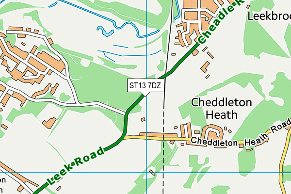 ST13 7DZ map - OS VectorMap District (Ordnance Survey) ST13 7DZ map - OS VectorMap District (Ordnance Survey)