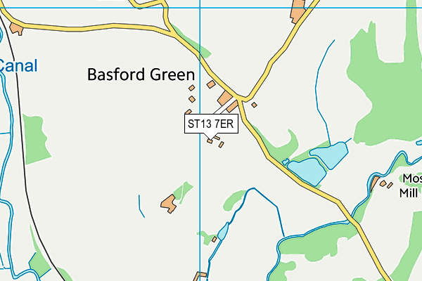 ST13 7ER map - OS VectorMap District (Ordnance Survey) ST13 7ER map - OS VectorMap District (Ordnance Survey)