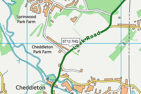 ST13 7HQ map - OS VectorMap District (Ordnance Survey) ST13 7HQ map - OS VectorMap District (Ordnance Survey)