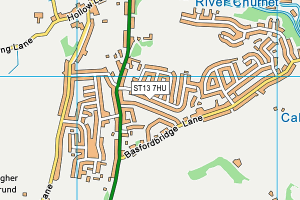 ST13 7HU map - OS VectorMap District (Ordnance Survey) ST13 7HU map - OS VectorMap District (Ordnance Survey)