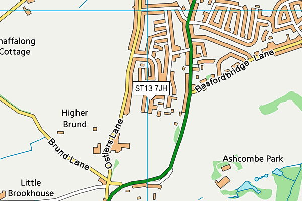 ST13 7JH map - OS VectorMap District (Ordnance Survey) ST13 7JH map - OS VectorMap District (Ordnance Survey)