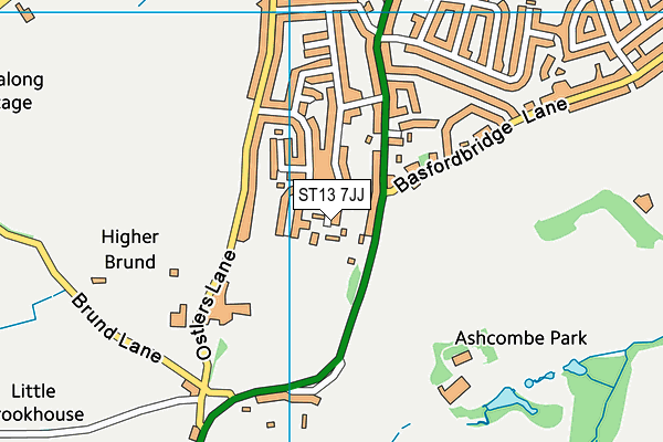 ST13 7JJ map - OS VectorMap District (Ordnance Survey) ST13 7JJ map - OS VectorMap District (Ordnance Survey)