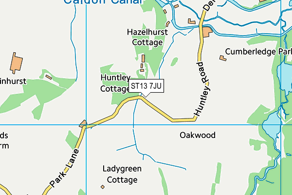 ST13 7JU map - OS VectorMap District (Ordnance Survey) ST13 7JU map - OS VectorMap District (Ordnance Survey)