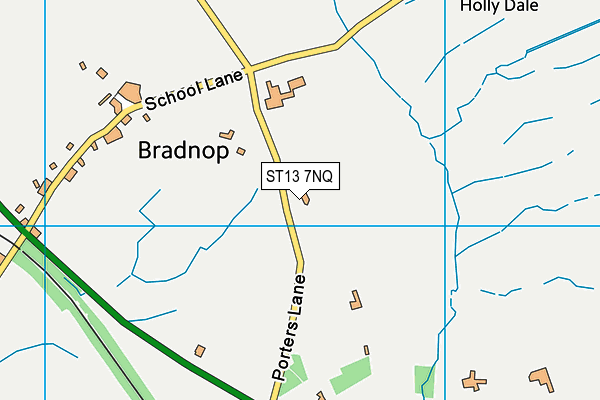 ST13 7NQ map - OS VectorMap District (Ordnance Survey) ST13 7NQ map - OS VectorMap District (Ordnance Survey)