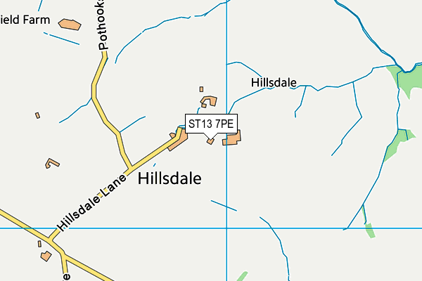 ST13 7PE map - OS VectorMap District (Ordnance Survey) ST13 7PE map - OS VectorMap District (Ordnance Survey)