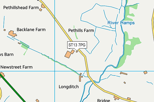ST13 7PG map - OS VectorMap District (Ordnance Survey) ST13 7PG map - OS VectorMap District (Ordnance Survey)