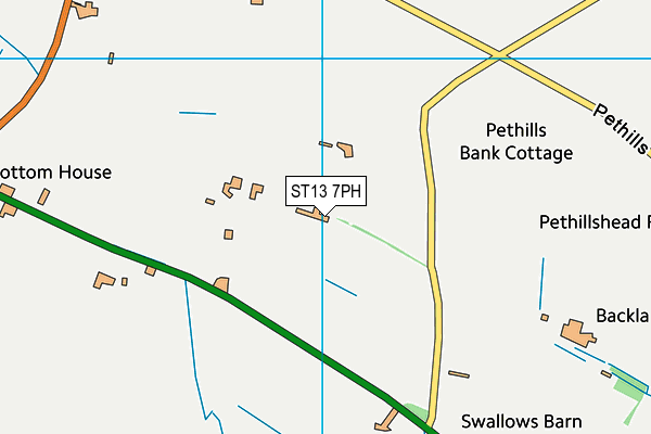 ST13 7PH map - OS VectorMap District (Ordnance Survey) ST13 7PH map - OS VectorMap District (Ordnance Survey)