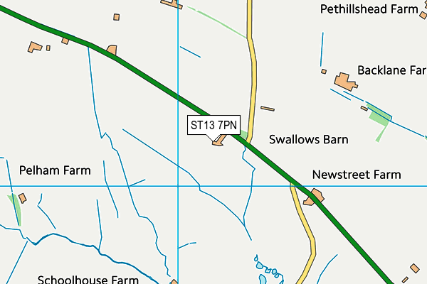 ST13 7PN map - OS VectorMap District (Ordnance Survey) ST13 7PN map - OS VectorMap District (Ordnance Survey)