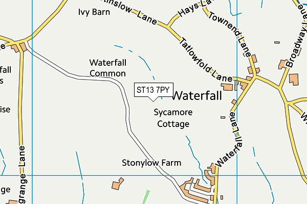 ST13 7PY map - OS VectorMap District (Ordnance Survey) ST13 7PY map - OS VectorMap District (Ordnance Survey)