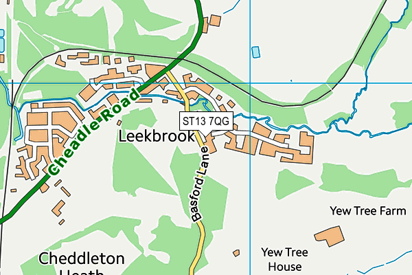 ST13 7QG map - OS VectorMap District (Ordnance Survey) ST13 7QG map - OS VectorMap District (Ordnance Survey)