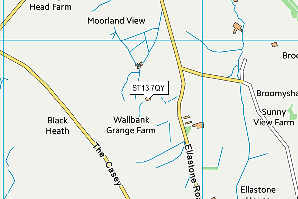 ST13 7QY map - OS VectorMap District (Ordnance Survey) ST13 7QY map - OS VectorMap District (Ordnance Survey)
