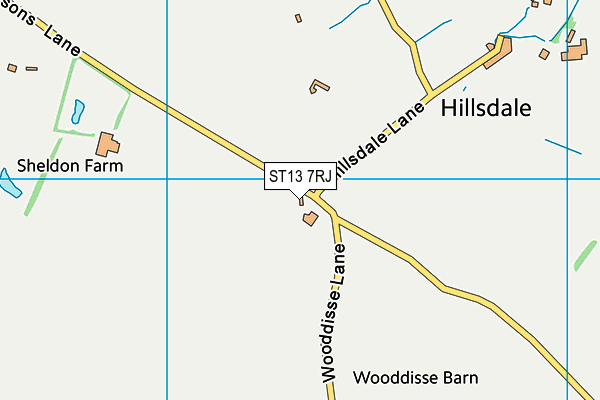 ST13 7RJ map - OS VectorMap District (Ordnance Survey) ST13 7RJ map - OS VectorMap District (Ordnance Survey)
