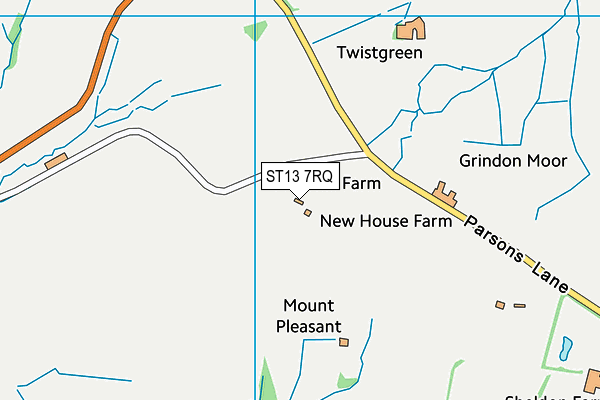 ST13 7RQ map - OS VectorMap District (Ordnance Survey) ST13 7RQ map - OS VectorMap District (Ordnance Survey)