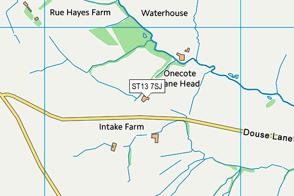 ST13 7SJ map - OS VectorMap District (Ordnance Survey) ST13 7SJ map - OS VectorMap District (Ordnance Survey)