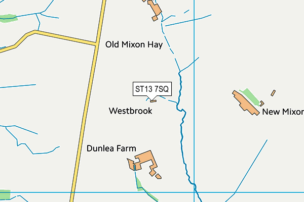 ST13 7SQ map - OS VectorMap District (Ordnance Survey) ST13 7SQ map - OS VectorMap District (Ordnance Survey)