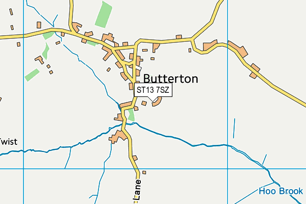 ST13 7SZ map - OS VectorMap District (Ordnance Survey) ST13 7SZ map - OS VectorMap District (Ordnance Survey)
