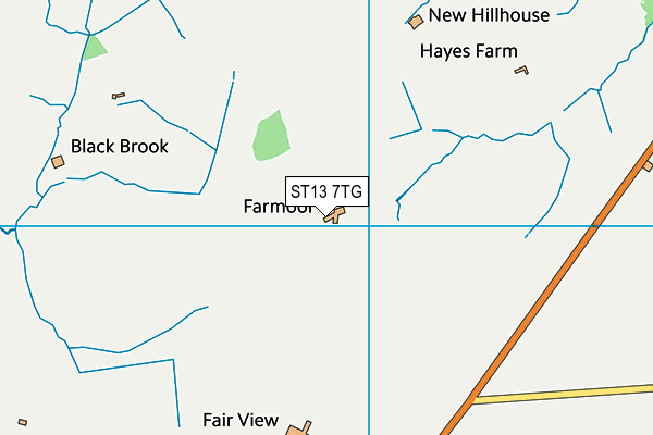 ST13 7TG map - OS VectorMap District (Ordnance Survey) ST13 7TG map - OS VectorMap District (Ordnance Survey)
