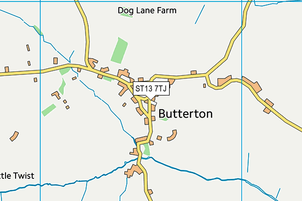 ST13 7TJ map - OS VectorMap District (Ordnance Survey) ST13 7TJ map - OS VectorMap District (Ordnance Survey)